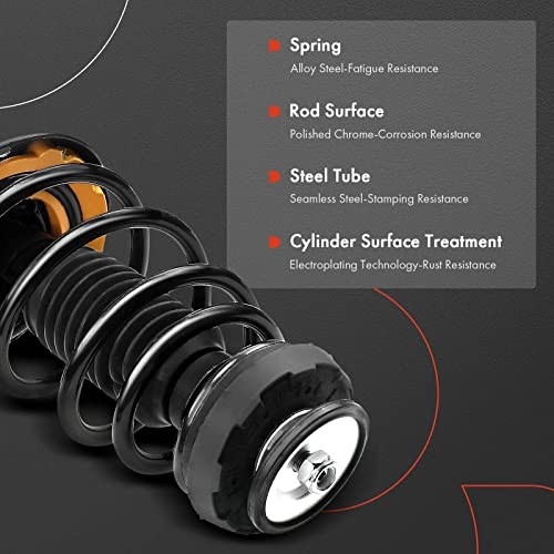 Set (4) Front and Rear Complete Shock Absorber Strut & Coil Spring Assembly