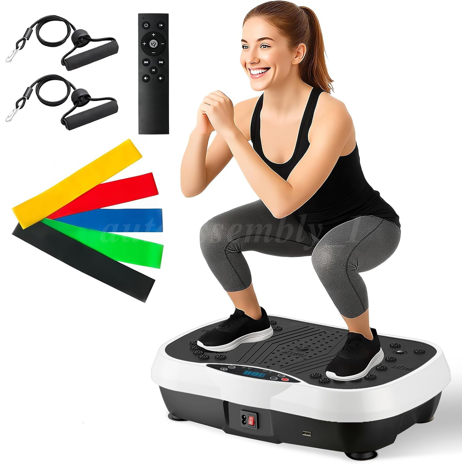 Vibration Plate Exercise Machine 200 Speeds Whole Body Workout Vibrate Platform