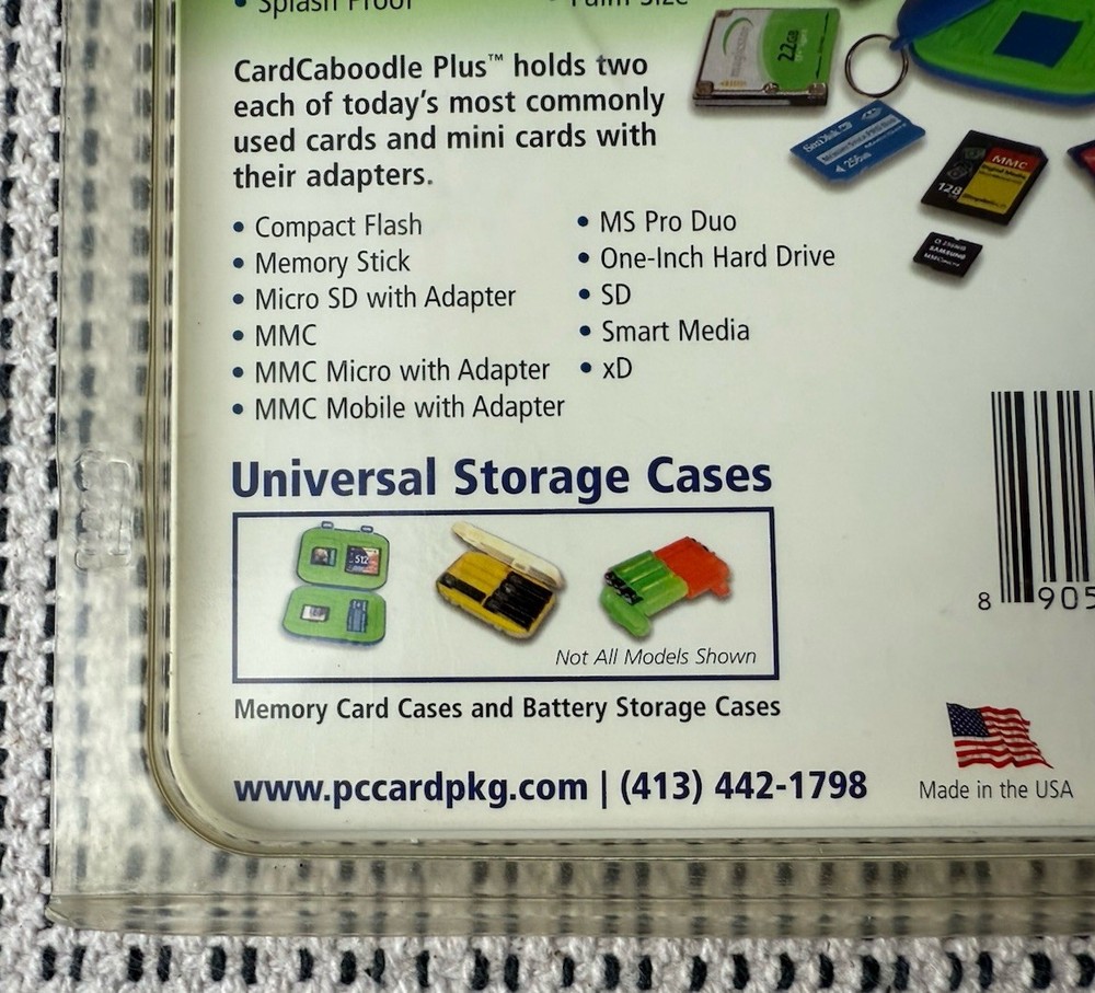 NEW PC Card Packaging Green Palm Size Memory Card Case Universal Storage Cases