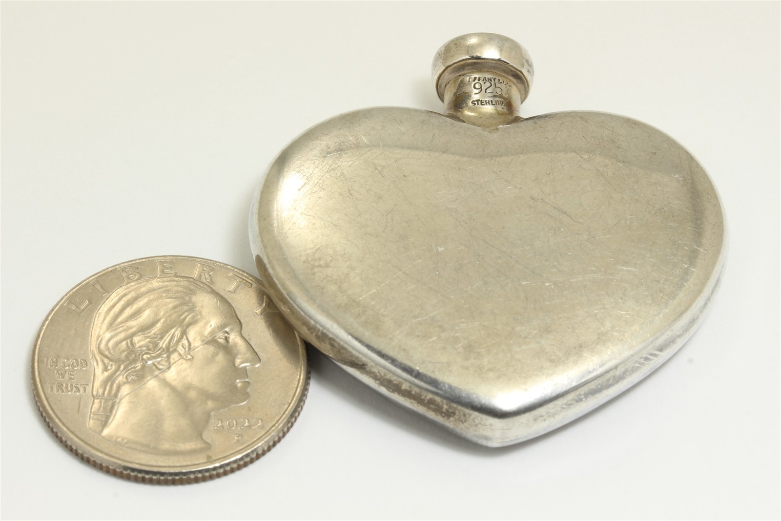Tiffany & Co. Sterling Silver Heart Perfume Bottle 19.4g 925
