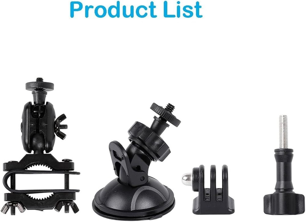 Universal Suction Cup Action Camera Mount for Safe Driving - 360° Adjustable