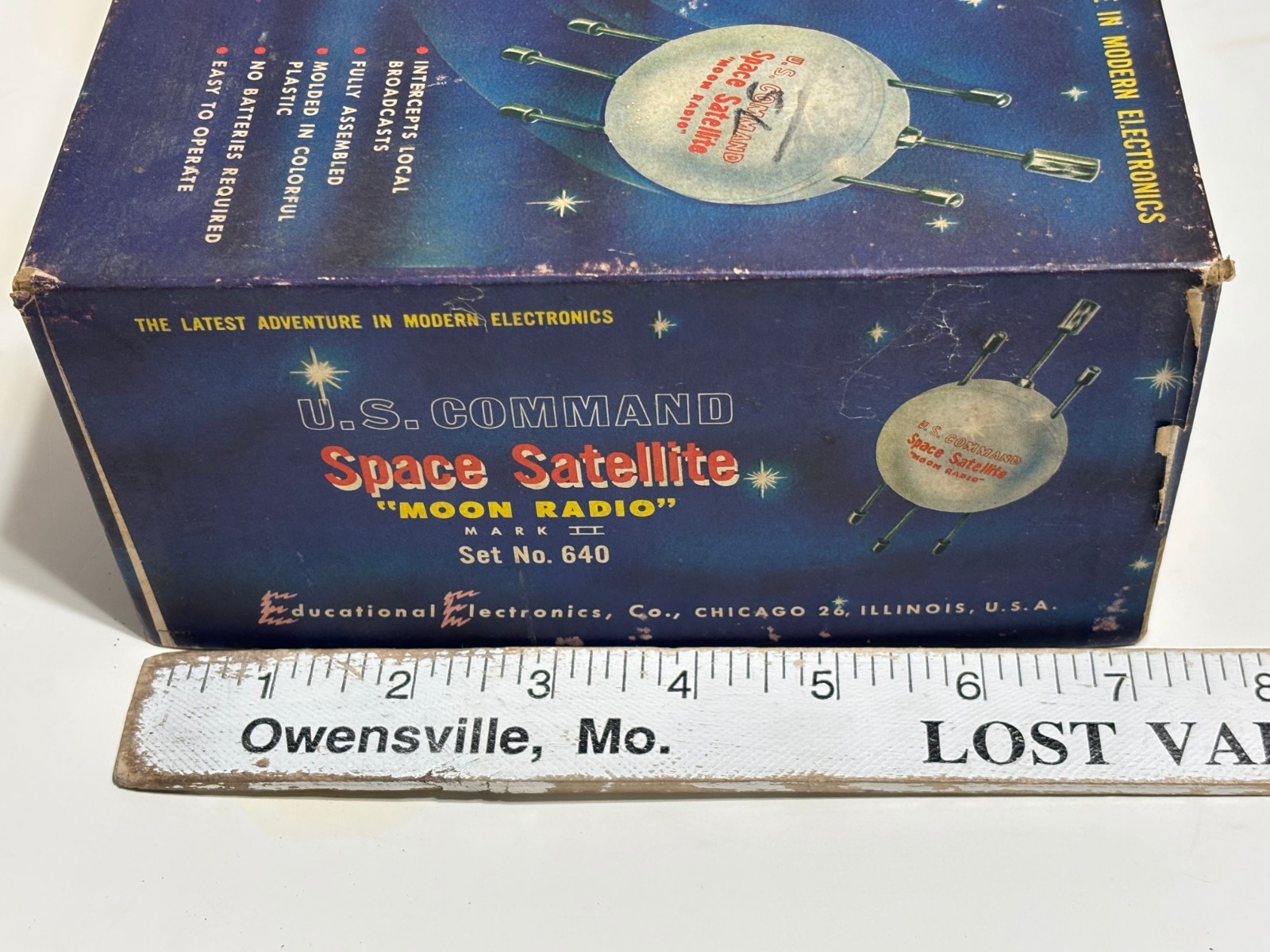 Vtg U.S. COMMAND Space Satellite MOON RADIO box only + PHILMORE VC-1000 SATO Ear