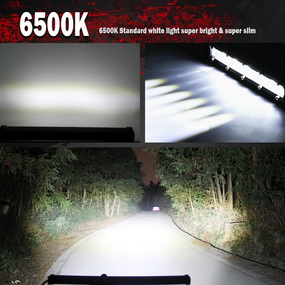 7 inch 24W Spot Flood LED Work Light Bar Fog Lamp Offroad Driving Truck SUV ATV