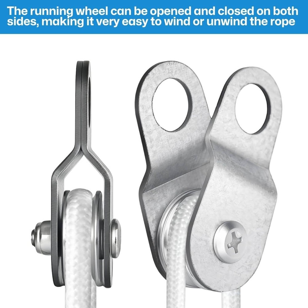 12 Pieces Single Sheave Pulley Rigging Hardware Low-Noise
