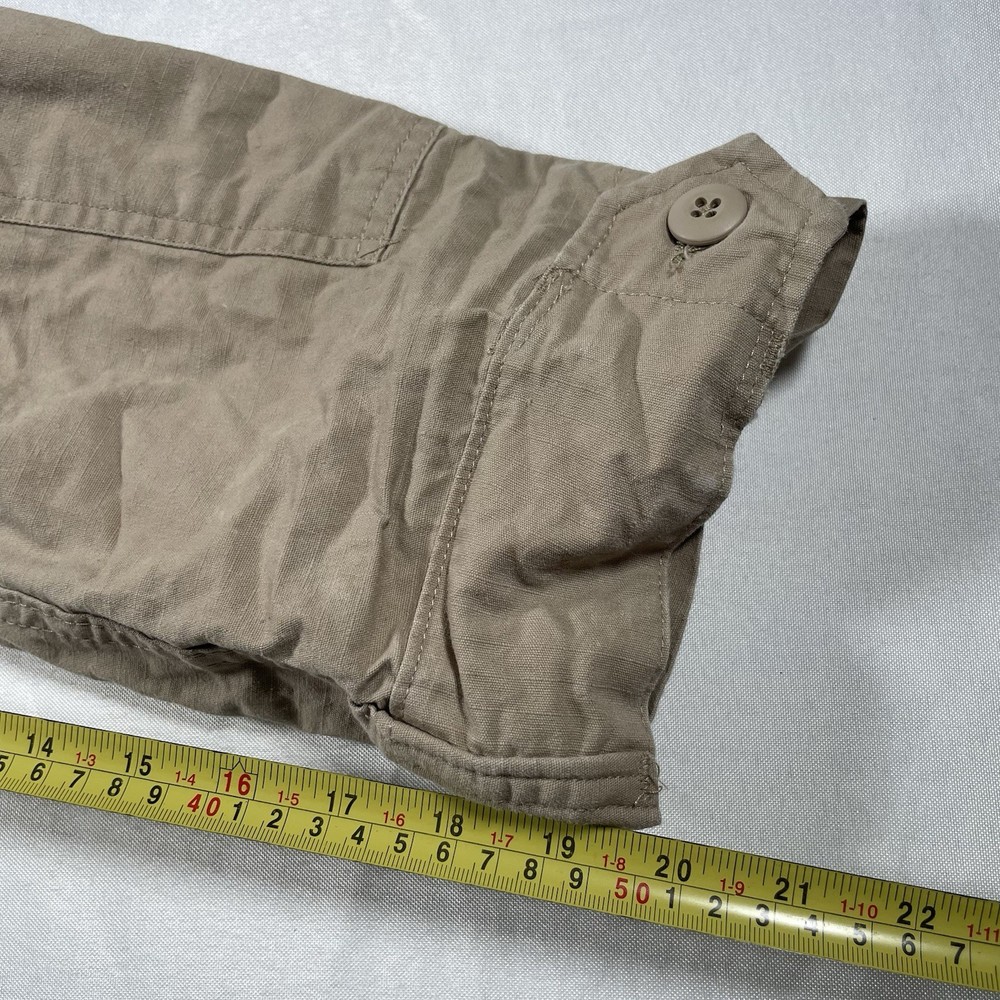 Tru Spec Combat Shirt Rip Stop Tan Medium Long Four Pockets Button Up