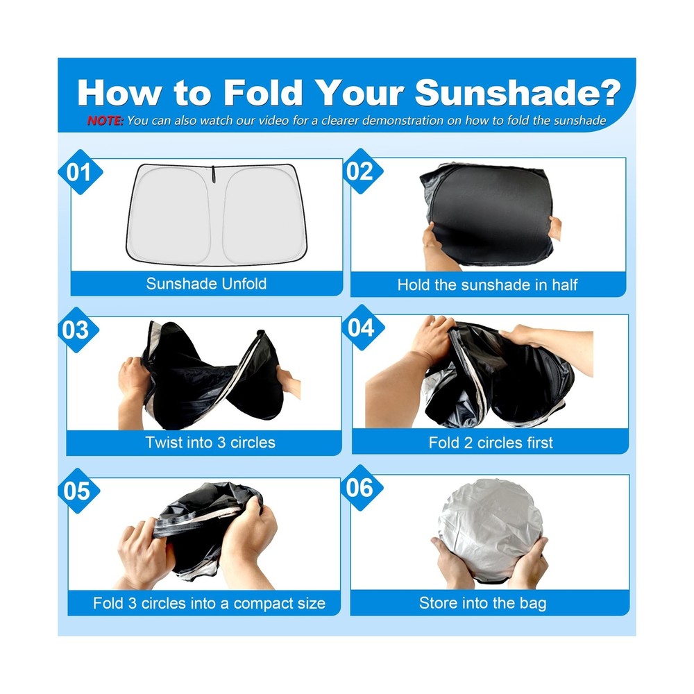 Front Windshield ＆ Side Window Sun Shade for 2016-2023 Toyo-ta Taco... Fa