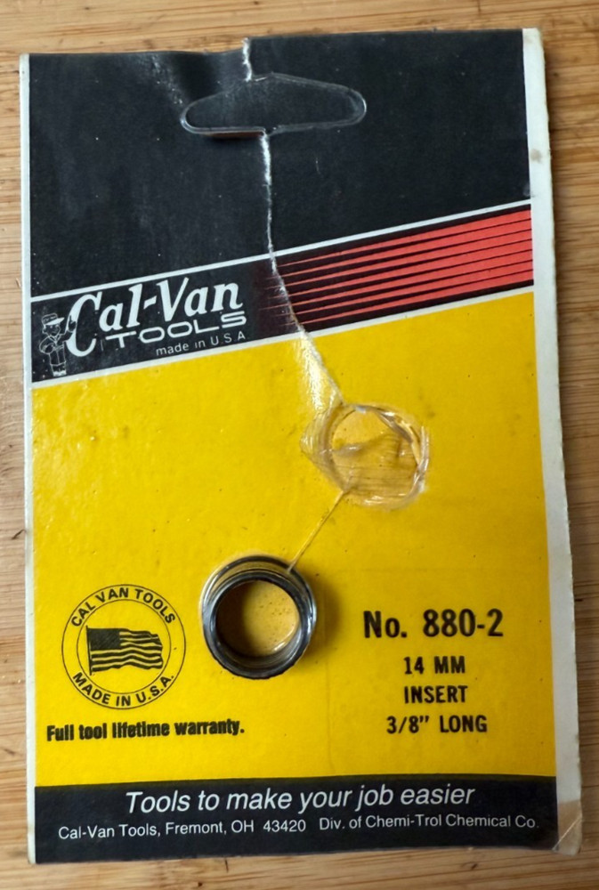 Cal Van Tools 880-2 14mm Insert 3/8" Long 1 Per Package