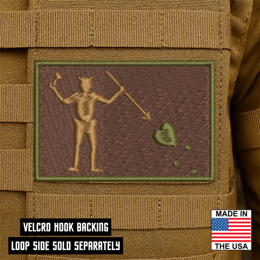 Tactical Blackbeard Morale Patch, 2" X 3" Hook & Loop Pirate Flag Patch