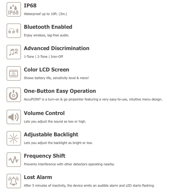 Nokta ACCUPOINT Pin Pointer WATERPROOF Probe