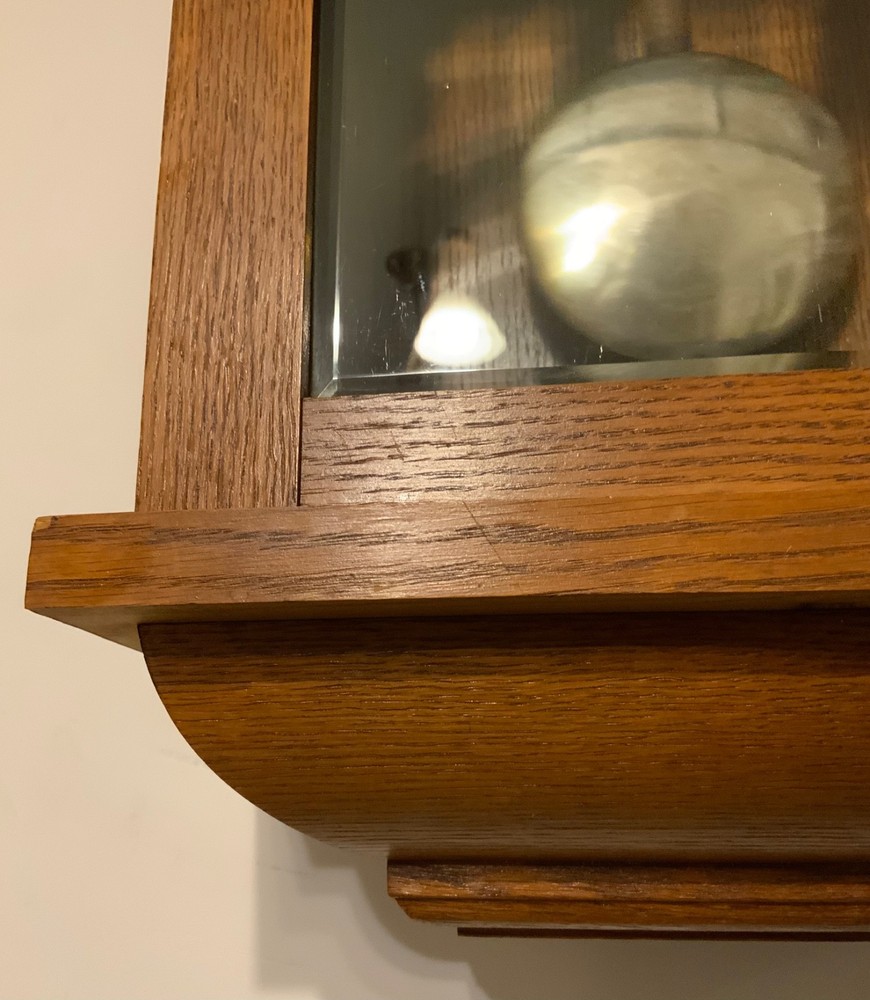Antique German Junghans Wall Clock , Oak, 1900s