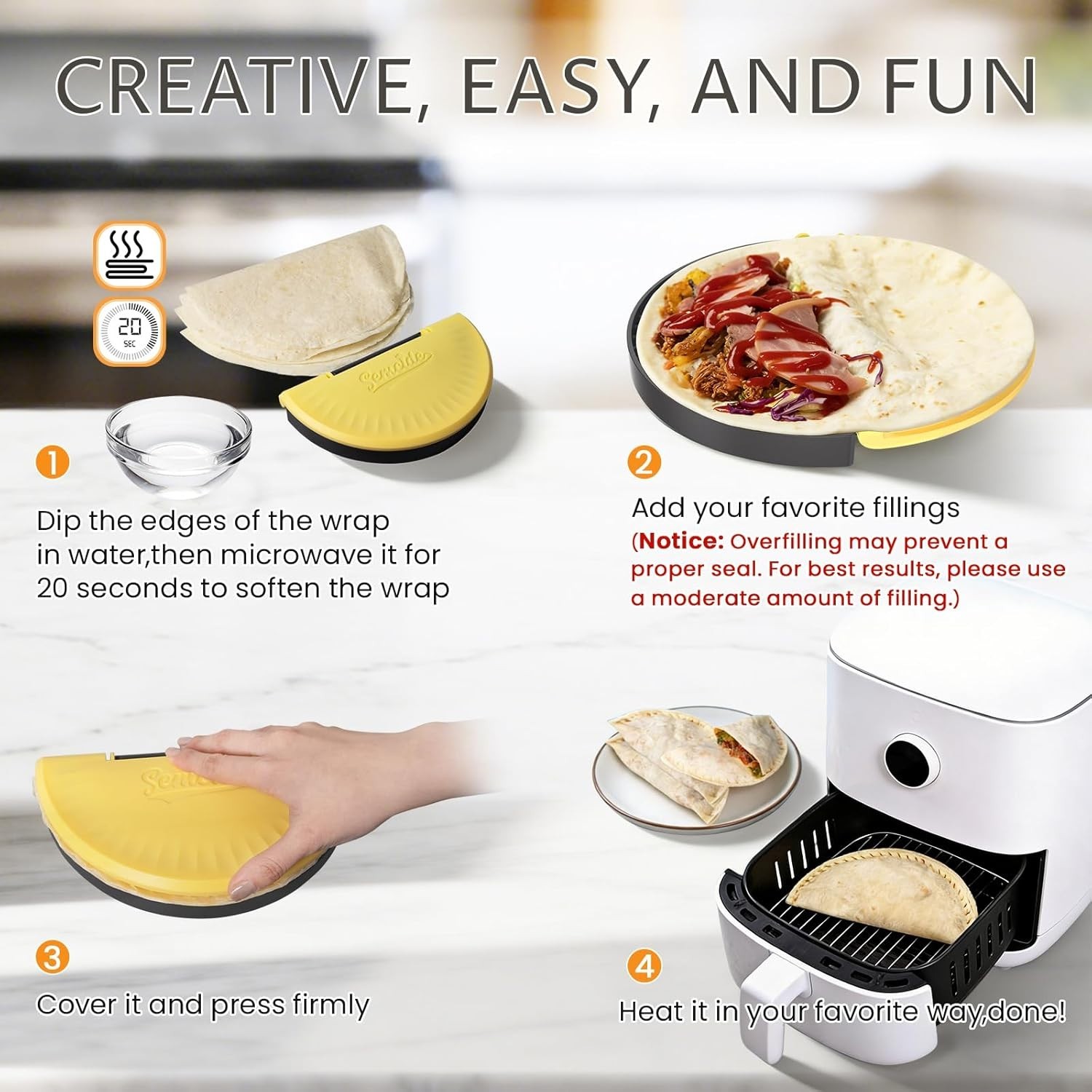 8-10” Tortilla Sealer, Flour Tortillas | DIY Make Sealed Quesadillas，Tacos