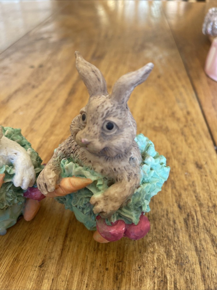 Pair If Easter Rabbit Figures4” Tall 3” Wide