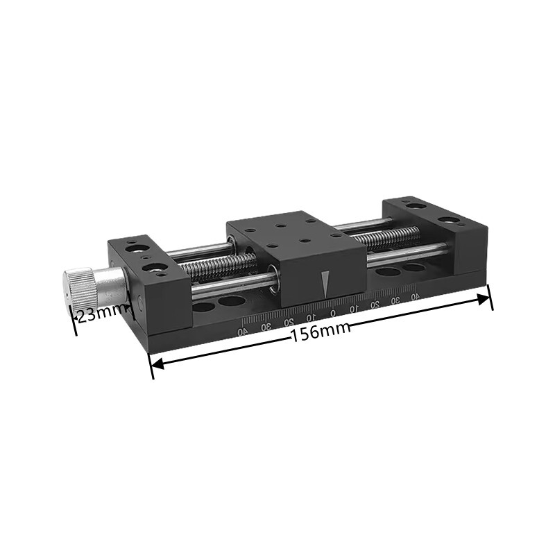 X-Axis CNC Micro workbench Manual slide table 80mm stroke with bottom plate DB80