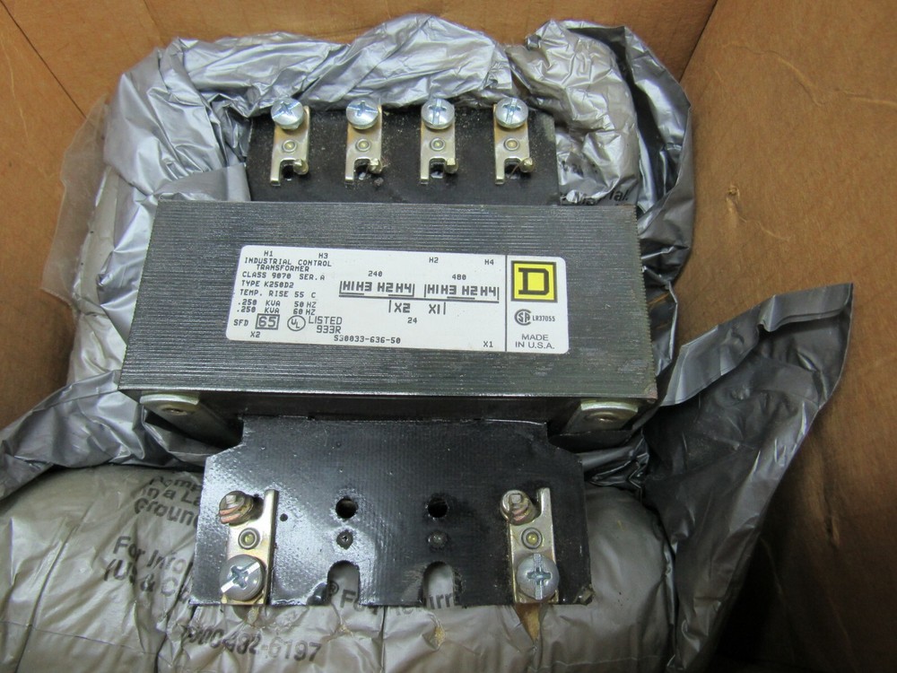 Square D Class 9070 Type K250 D2 Ser A Industrial Control Transformer