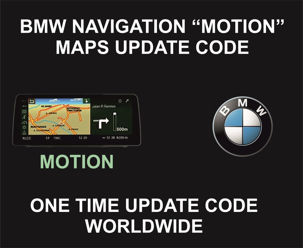 BMW Navigation Map Update, Version Motion, Any Region, One Time Update Code