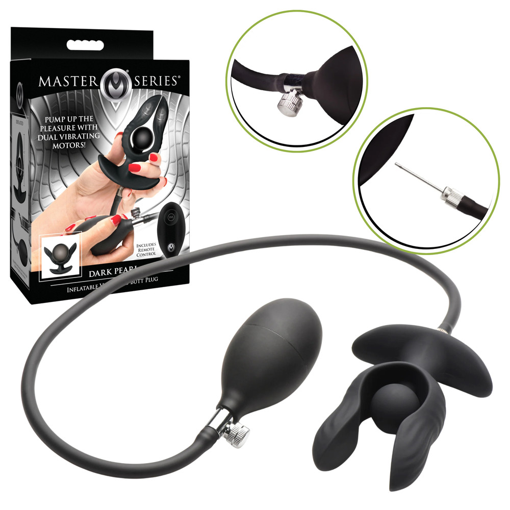 Silicone Inflatable Vibrating Butt Plug Rechargeable Anal Play Remote Control