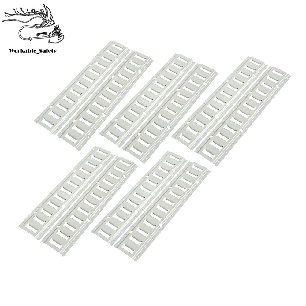 10 Pack 2-Foot Silver Galvanized E Track Rail Fit For RV, Trailer, Camper, Truck