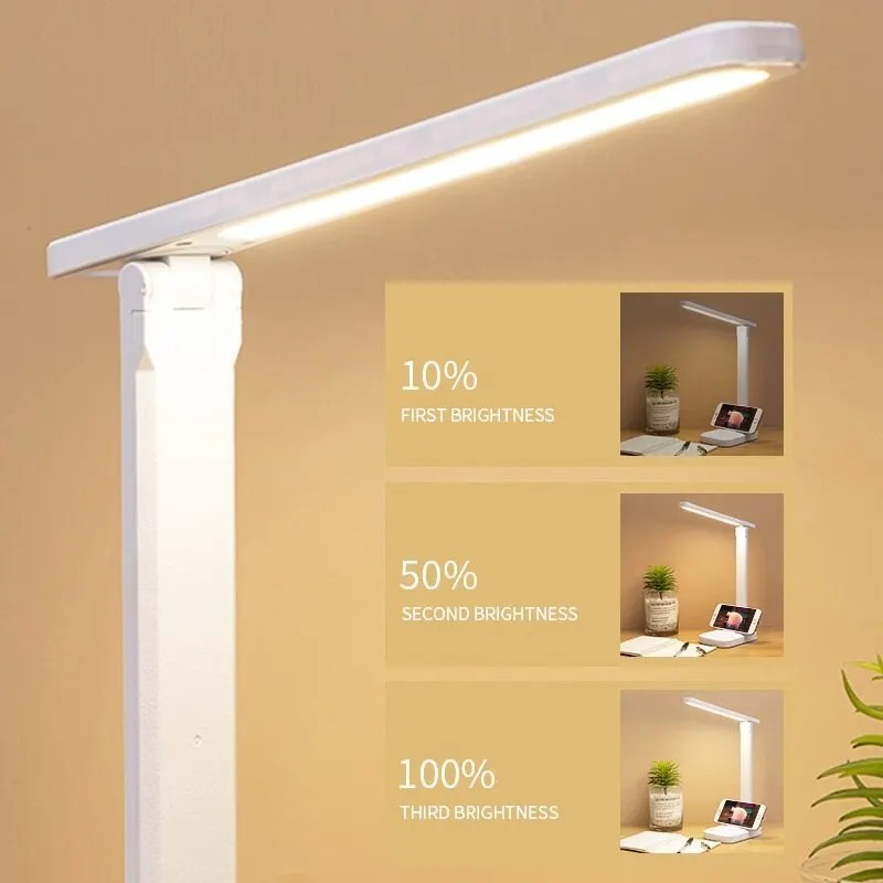 LED Desk Lamp Touch Sensor Reading Foldable Table Lamp Eye Caring Reading Light