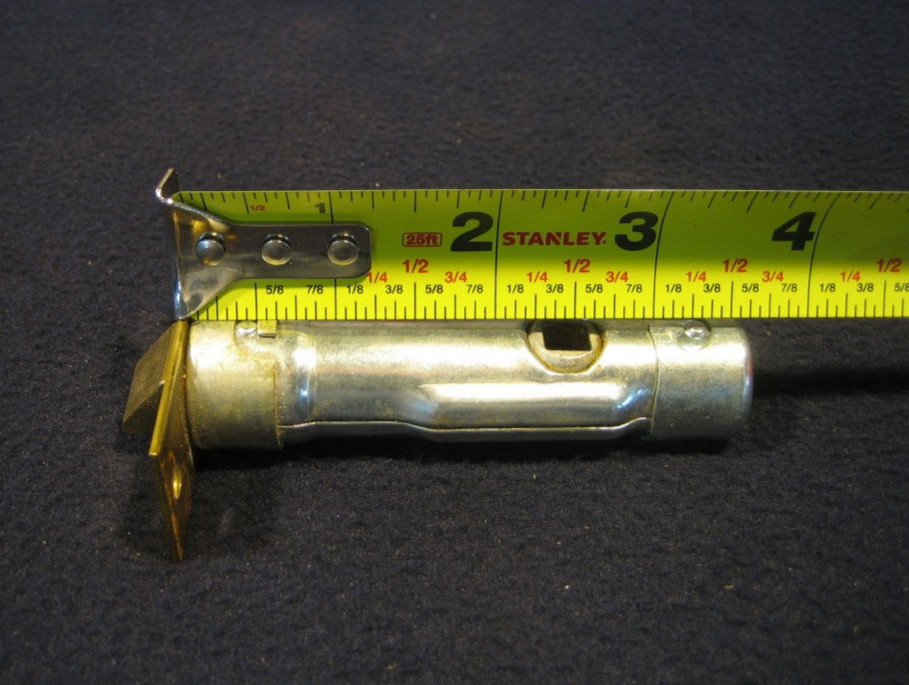 Vintage Entry Lock Set Brass Pull Handle & knob Dead Bolt w/ 2 keys - Dexter NOS