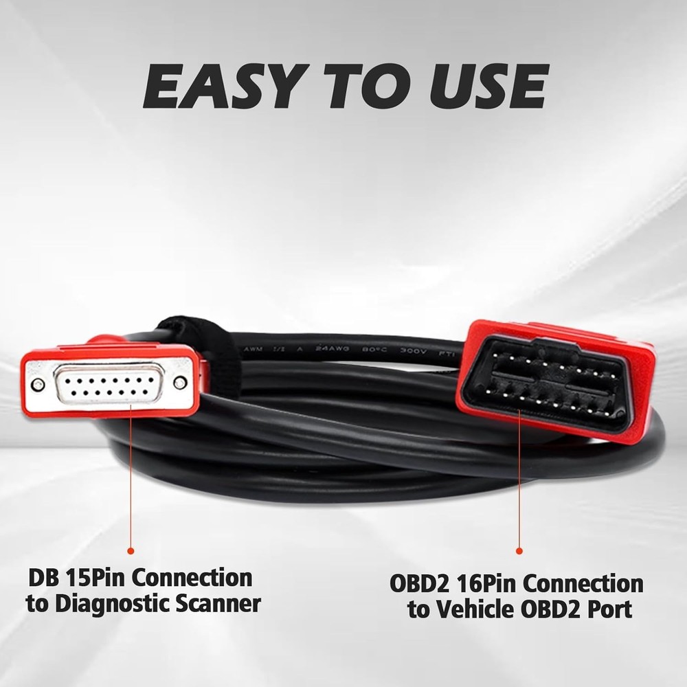OBD2 II Main Test DB15 Cable for Diagnostic Scan Tools fits MaxiSys MS908,MS906