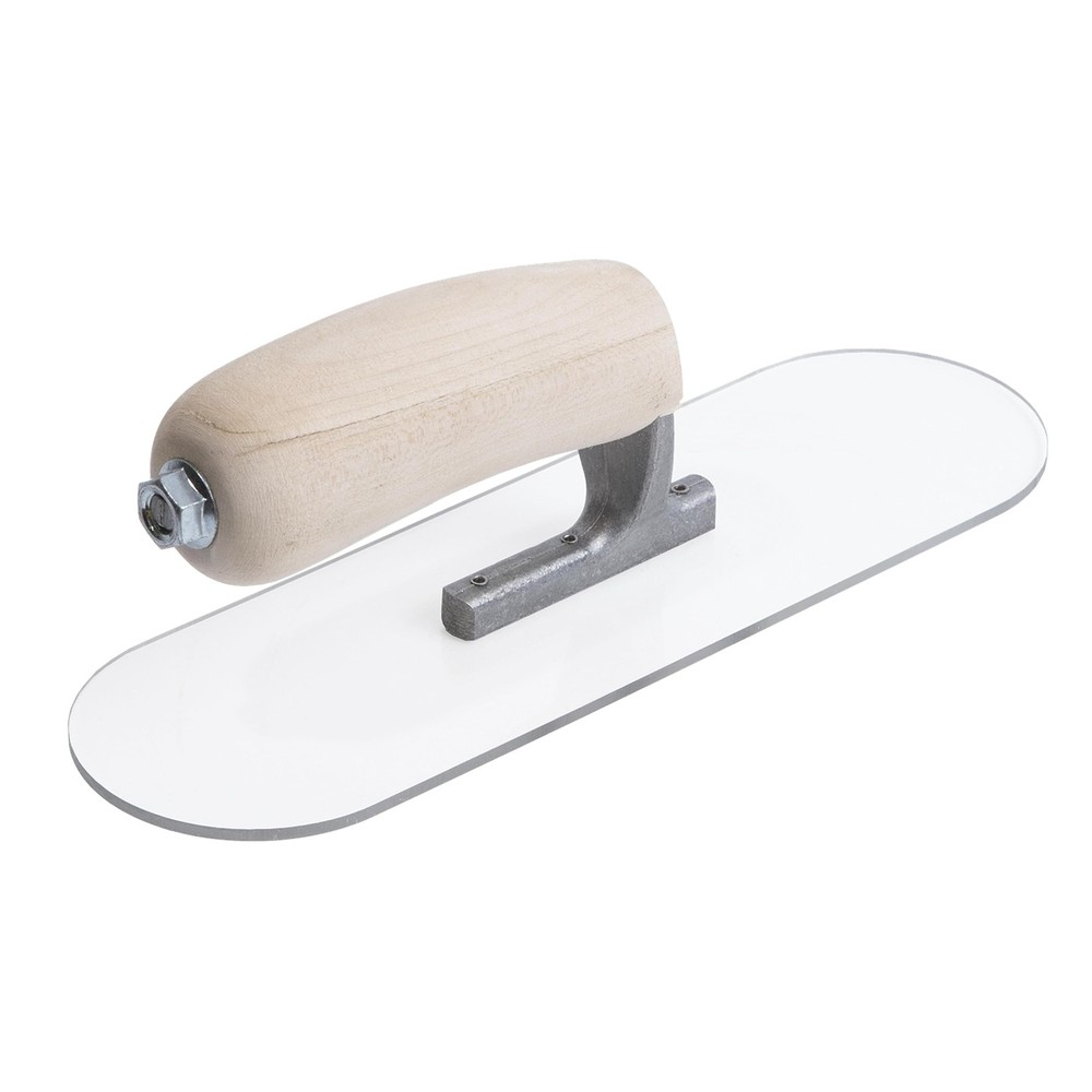 Plastic Pool Trowels, Wood Handle Material, 254mm Length, 76mm Width, 3 Rivets,