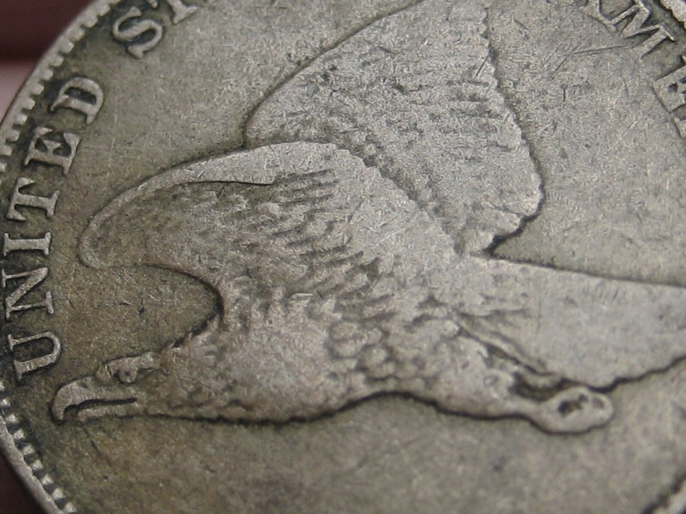 1857 Flying Eagle Penny Cent- VF Details, Repunched Date, RPD