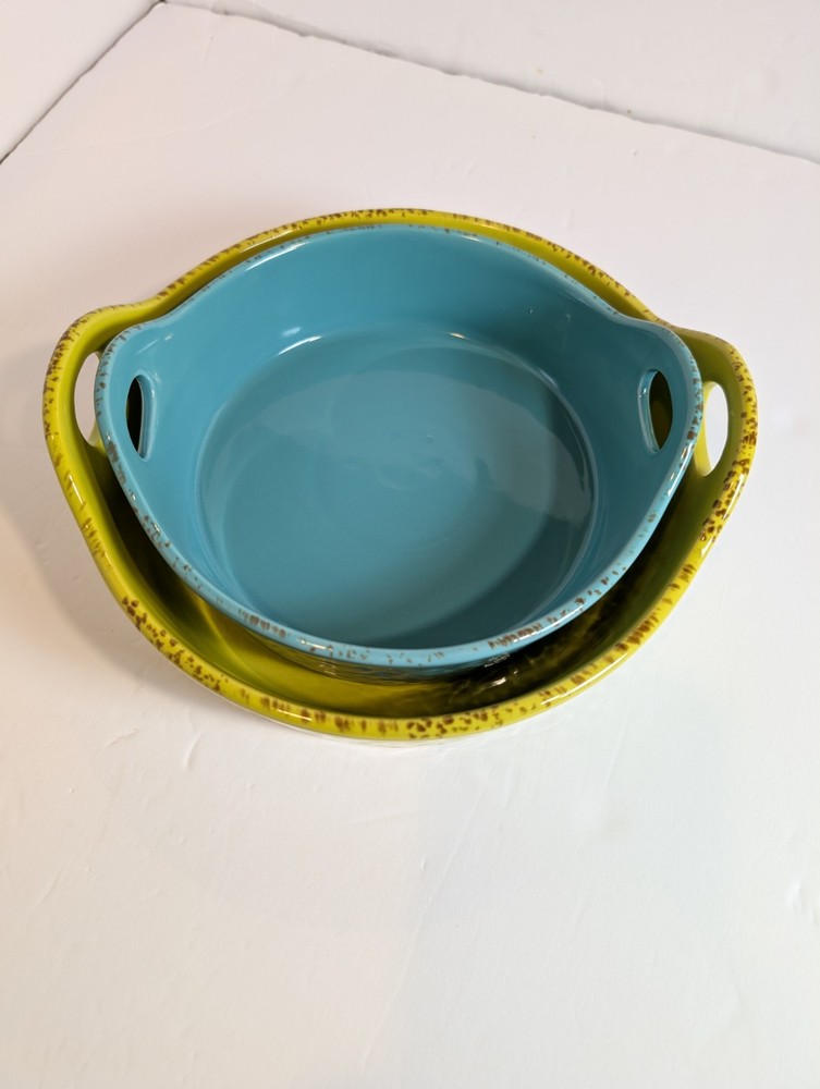 Nesting Bakeware Blue Jean Chef Set/Chef Aimee Blume 2 Piece