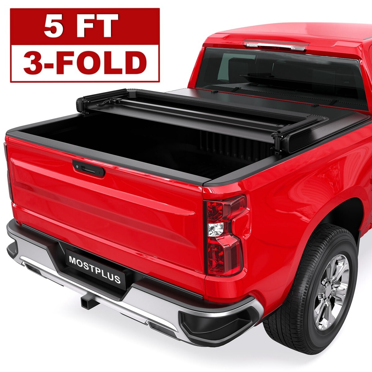 Tri-Fold 5FT Truck Bed Tonneau Cover For 2015-2026 Chevy Colorado GMC Canyon