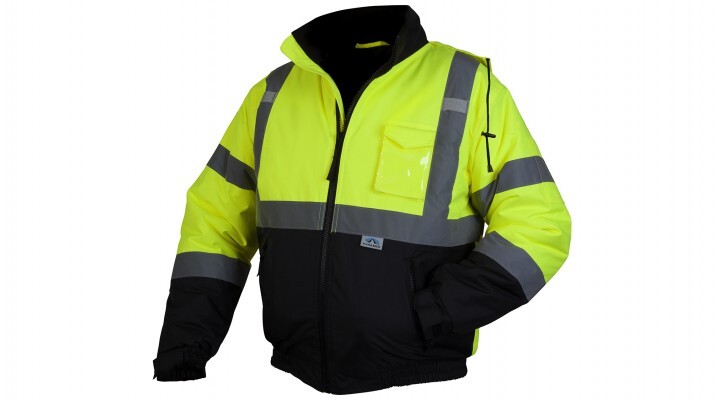 HIGH VISIBILITY INSULATED HI VIS REFLECTIVE ROAD WORK SAFETY BOMBER JACKET COAT