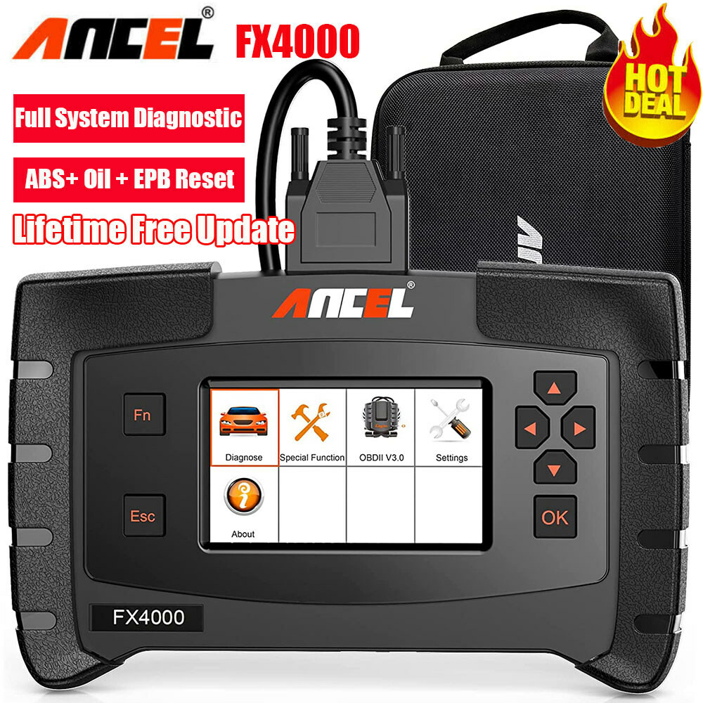 Ancel FX4000 OBD2 Full System Auto Diagnostic Tool Code Reader EPB ABS Scanner
