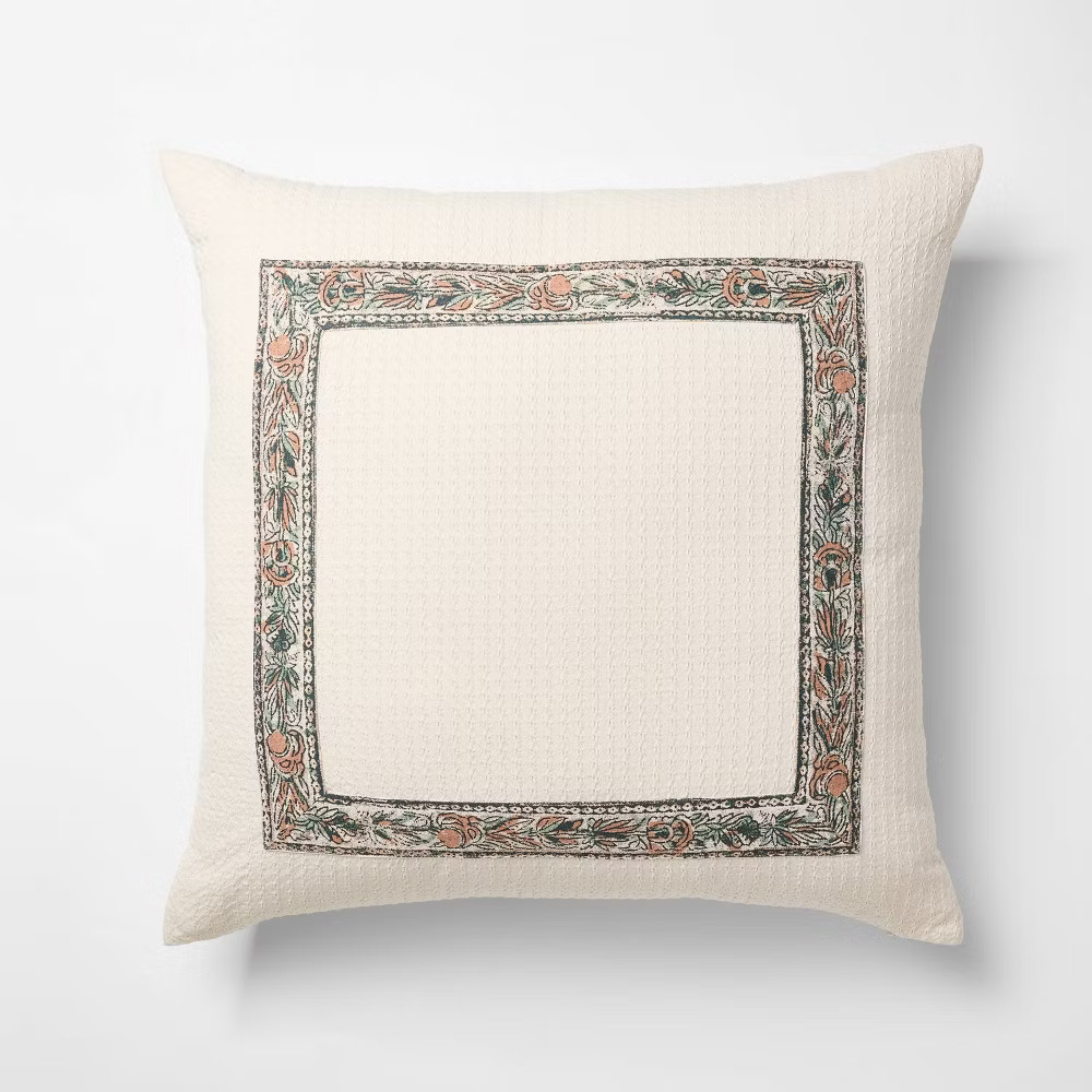 Oversized Square Border Pattern Cream - Threshold Design with Studio McGee
