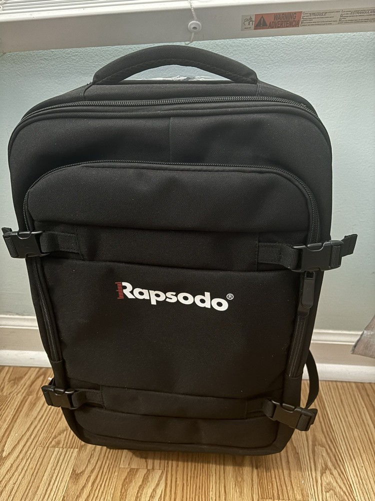Rapsodo Wheeled Backpack Bag /Telescopic Handle-Pockets-Padded Interior New