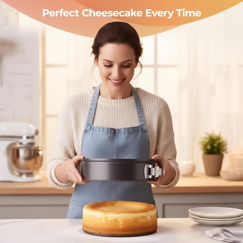 9 Inch Springform Pan Nonstick Leakproof - Spring Form Pan for Cheesecake wit...