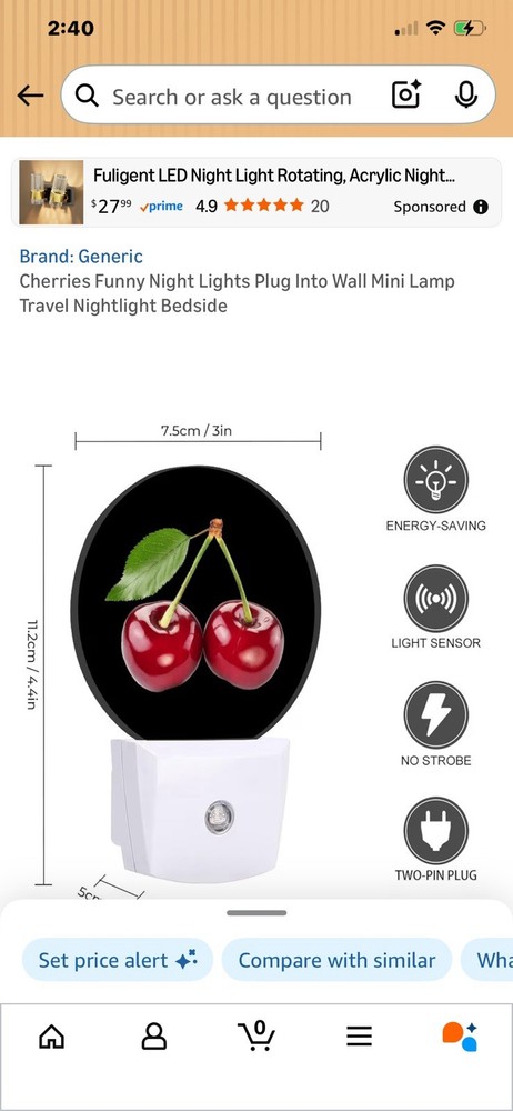 Cherry Nightlight New