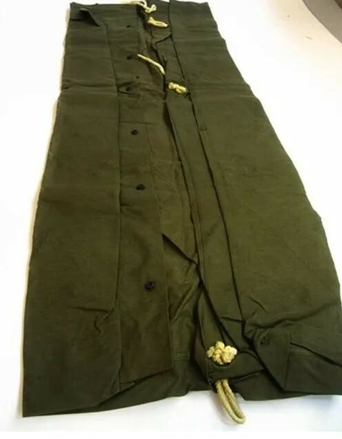 US Military Issue Shelter Half WASHED (EVERYTHING for 1 complete tent)