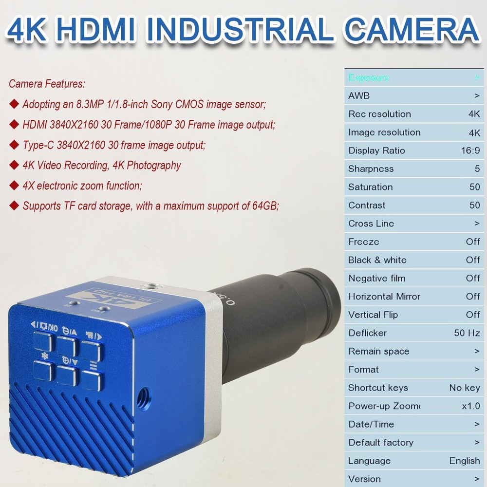 KOPPACE 4K HD Microscope Electronic Eyepiece, 23.2-30 & 30.5mm Interfaces