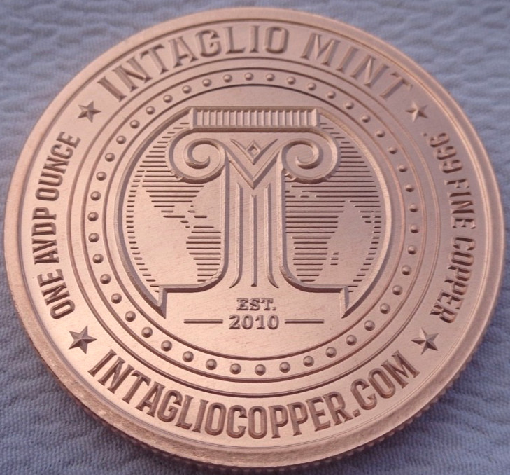 1 oz. CURIOUS OCTOPUS .999 fine copper round