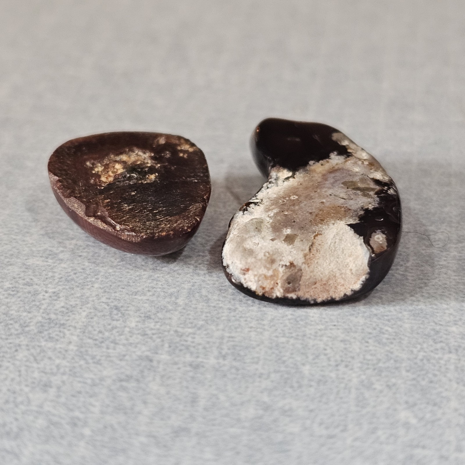 Fire Agate Pair With Wild Colors and Stunning Pattetns 25 CT Combined