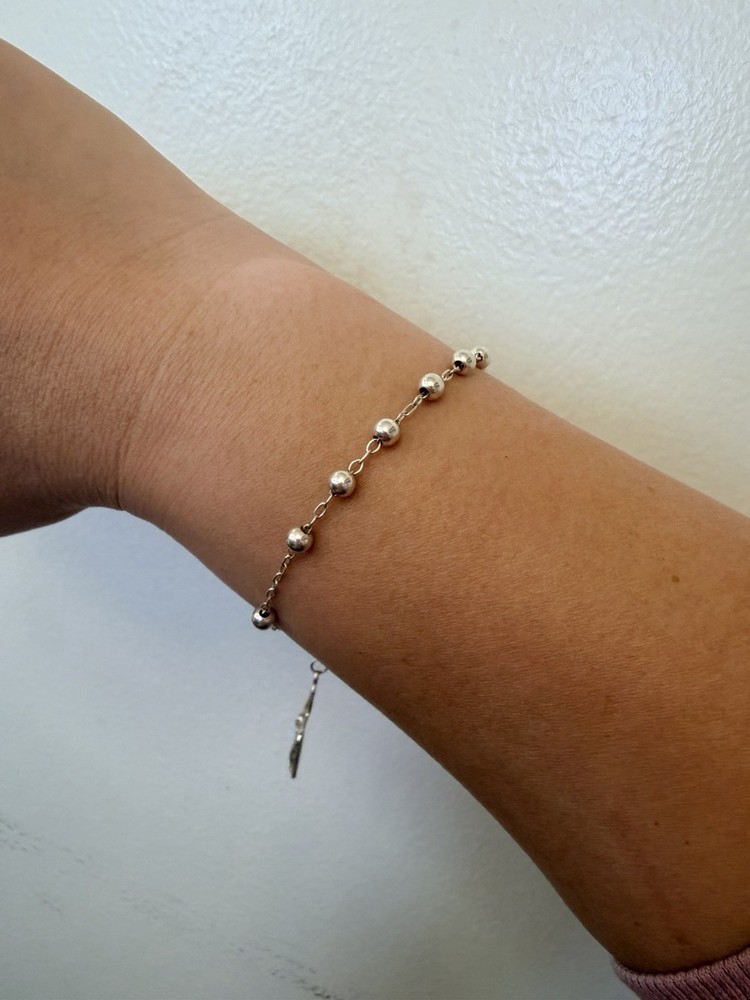 Sterling Silver (.925) Christian Rosary Bracelet with Crucifix