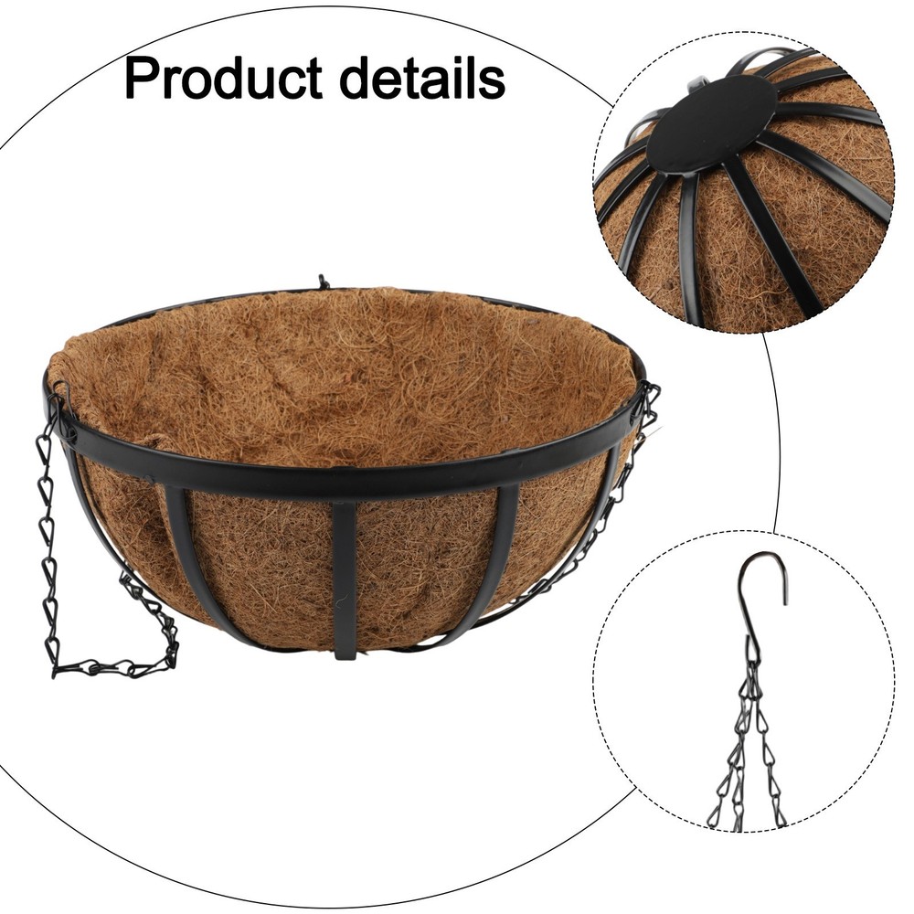 Functional Hanging Basket with Coconut Liner for Practical Home Storage