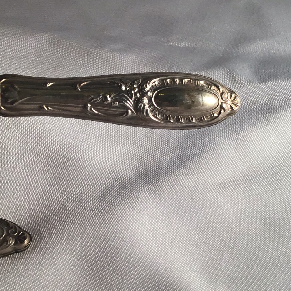 OLD CAKE SLICER AND SERVER, SILVER PLATED, HIGHLY DETAILED