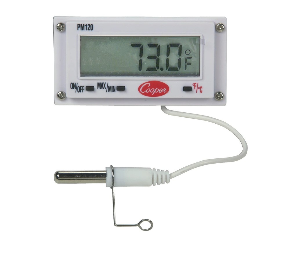 Cooper Digital Panel Thermometer 2.6 X 1.4, 1.5V Aa Bat