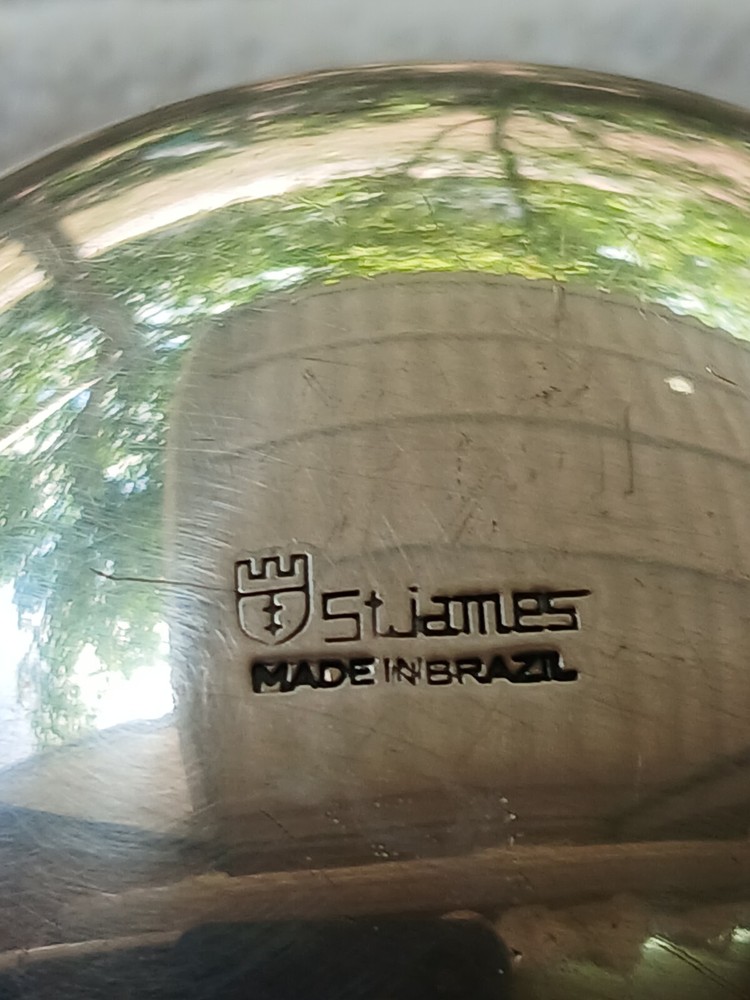 SET OF TWO MCM ST JAMES MADE IN BRAZIL SILVER PLATED BOWLS