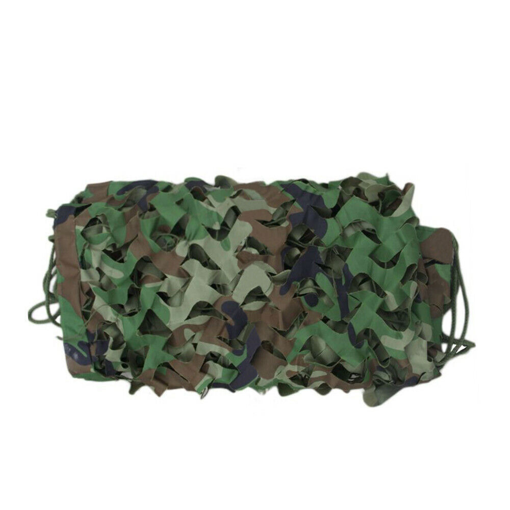 13-26Ft Military Woodland Camouflage Netting Cutable Camo Net Camping Hunting