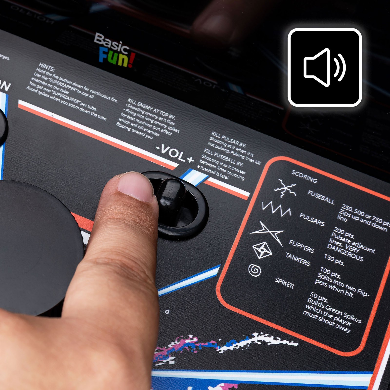 Arcade Classics Atari Tempest Counter Series Arcade Game with 8 Inch Screen