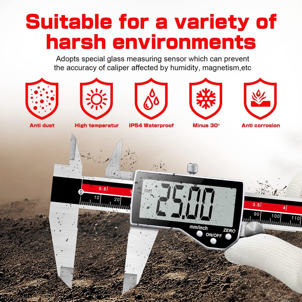 Digital Caliper Electronic Caliper Measuring Tool Precision Digital Vernier C...