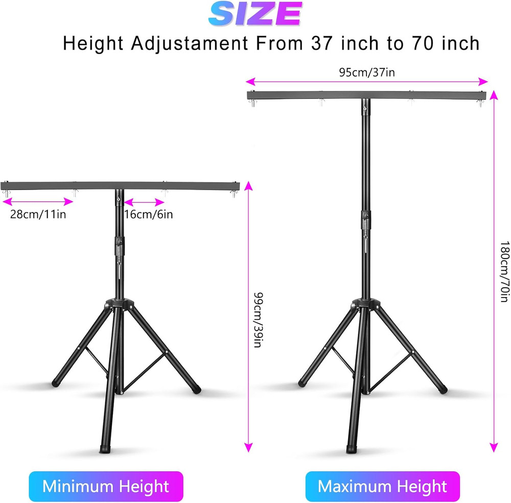 Light Stand, DJ Light Stand for Par Lights, Protable Light Stand Tripod, Lightwe