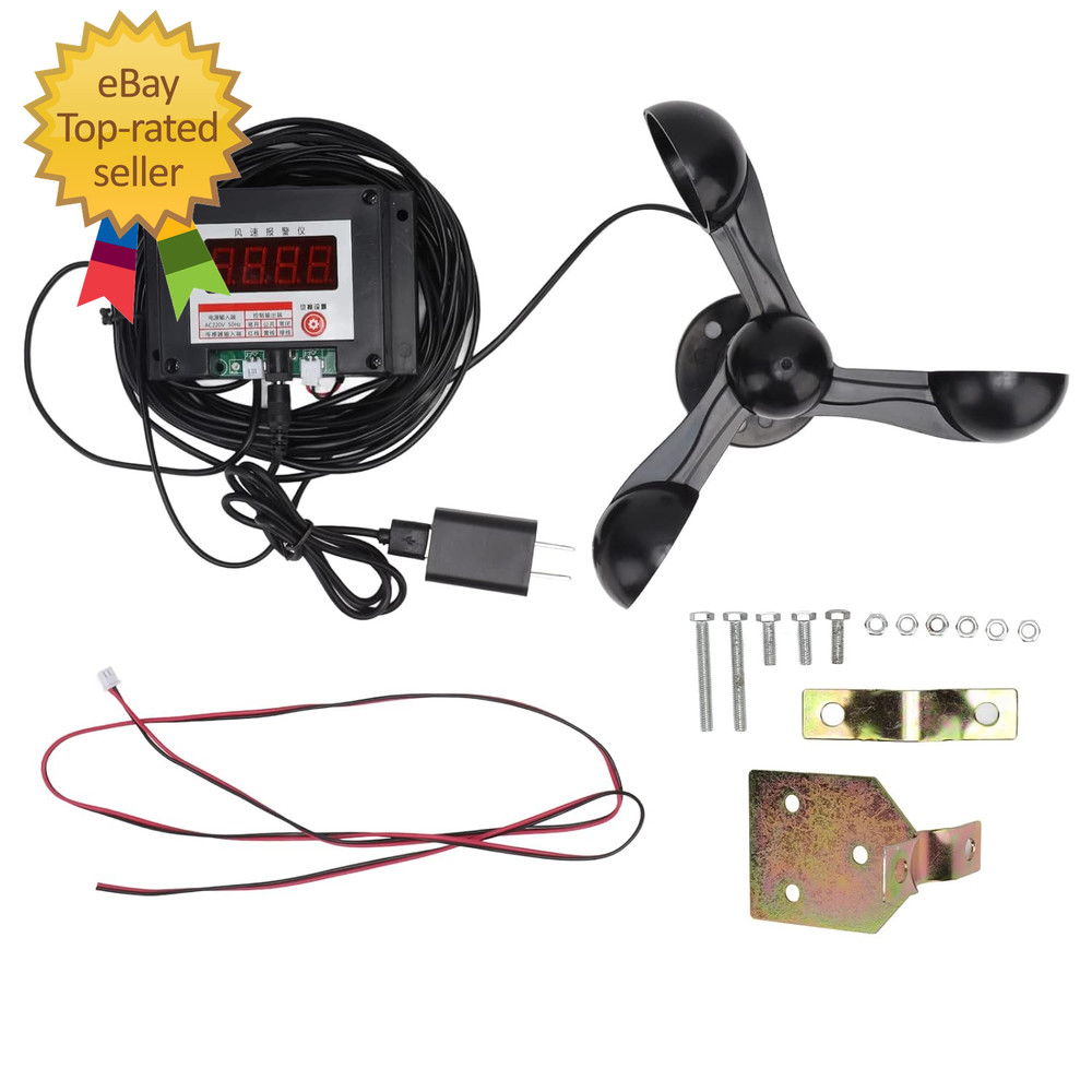 Wind Meter Intelligent 3 Fan Blades Wind Anemometer Wind Speed Measuring Device