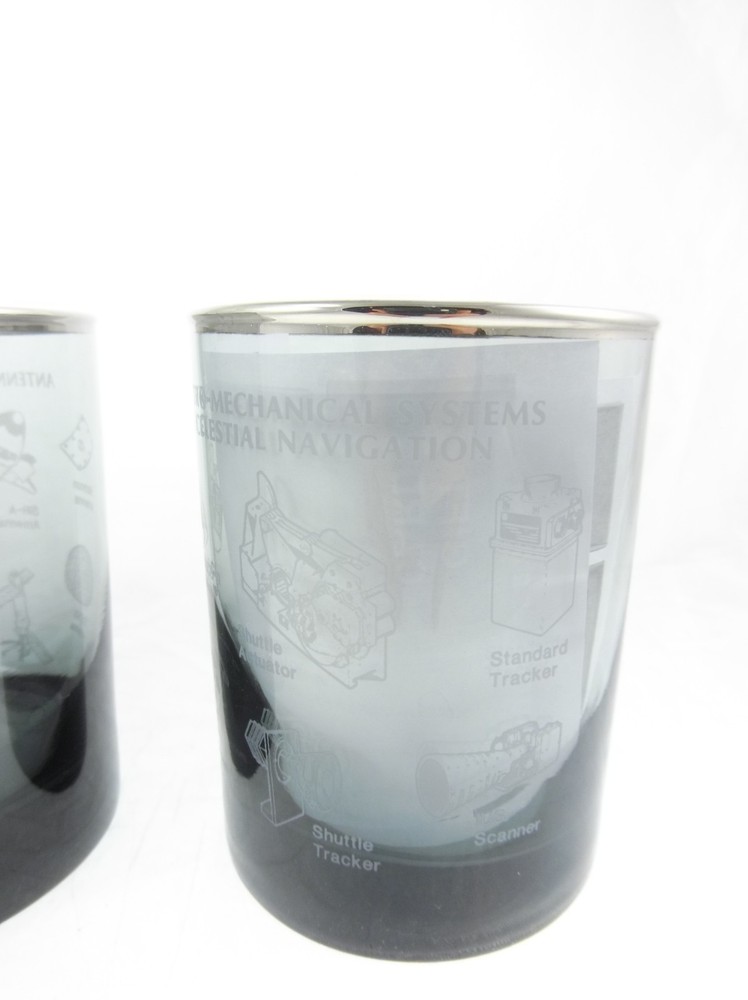 2pc Set Aerospace Systems Division 25th Anniversary Ball Drinking Glasses 4"