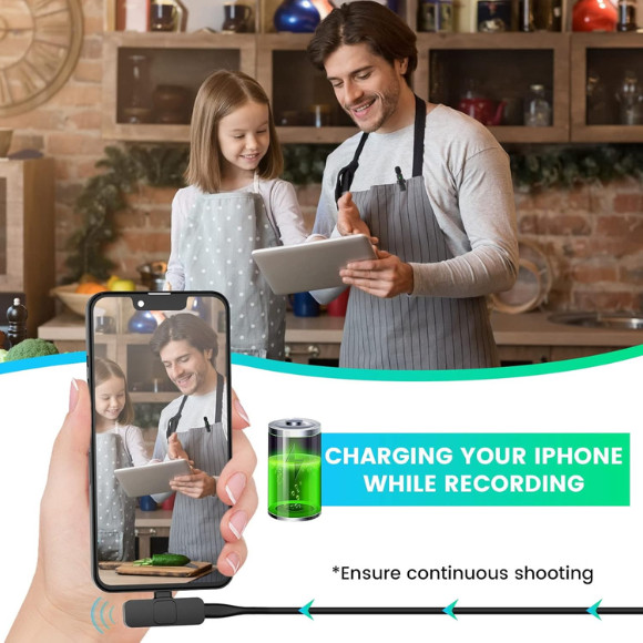 Mini Wireless Microphone for iPhone or Android Cell Phone 2 Lapel Microphones